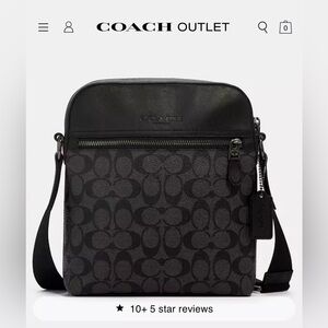 NWOT Coach canvas crossbody bag (Houston Flight bag)